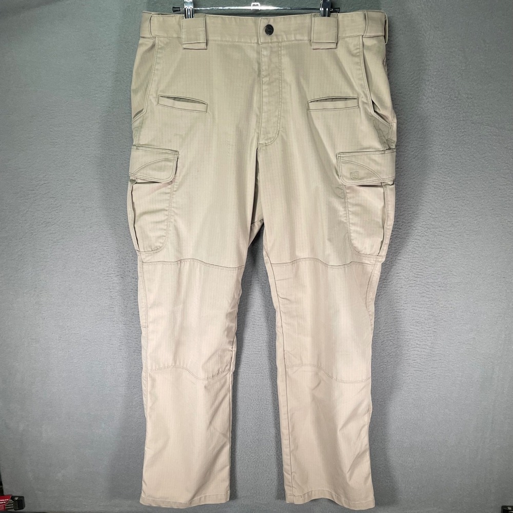 5.11 Tactical Mens Cargo Pants 34x32 Tan Utility Hiking Work Outdoor